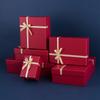 Plaza Roja Caja de Regalo Vestido Uniforme Caja de Empaque Cielo y Tierra Creativo Tapa Caja Vacía Gratis Logo Ceremonia de Boda Grande
