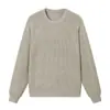 Tejido de Punto con Aguja Gruesa Cuello Redondo para Hombre Otoño e Invierno 2025 Nuevo Estilo Holgado Perezoso Estilo Japonés Retro Top de Punto Interior