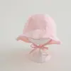 Sombrero de Bebé Estilo Delgado Primavera y Otoño Protección Solar Sombrero de Cubo a Cuadros para Niños Niñas Estilo Coreano Sombrero de Cubeta para Bebé Verano de Moda