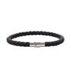 Parejas Transfronterizas Europeas y Americanas Hombres y Mujeres Pulsera Trenzada de Piel de Oveja con Hebilla Magnética de Acero Inoxidable Pulsera de Cuero Cadena de Joyería Hecha a Mano