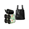 Bolsas de Basura Grandes para Residuos de Cocina Doméstica, Engrosadas, con Asas, Extra Gruesas, Negras, Tamaño Grande, Bolsas de Basura Desechables