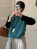 2025 Otoño Nuevo Chaleco de Suéter sin Mangas con Cuello Redondo y Capas Retro Casual Suéter Corto Top de Mujer