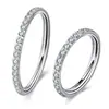 Anillo de Nariz de Aleación de Titanio con Diamante Anillo Continuo Pendientes de Titanio G23 Anillo de Labio Joyería para Piercing Corporal Fabricante Venta Directa Modelo Popular