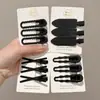 Pinza para el Cabello Negra Mate Sencilla, Pinza para Flequillo Lateral, Horquilla de Nuevo Estilo que No Deja Marca, Pinza de Pato, Accesorio para el Cabello