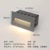 Lámpara de pie empotrada impermeable para exteriores Lámpara de escalón para exteriores Esquina de escalón pasillo Escalera Sensor de cuerpo humano Lámpara de escalón