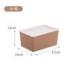 Caja de acabado de cocina para artículos varios, cesta de almacenamiento de plástico para armario, caja de almacenamiento a prueba de polvo engrosada con tapa para libros, calcetines, ropa interior