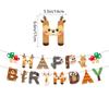 Bebê de um ano de idade decoração de festa flor banner feliz aniversário Sen série bandeira Fox ouriço banner atacado