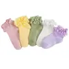 Meias de Renda para Meninas, Meias Infantis Princesa com Borda de Renda para Primavera e Outono, Meias Curtas para Bebê, Meias Curtas de Renda para Dança, Transfronteiriço