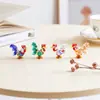 Artesanías de Vidrio Zibo Corona de Unicornio Gallo Estilo Simple Adorno Pequeño Creativo Animal de Dibujos Animados Realista Micro Paisaje