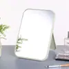 Espelho de maquiagem 3D de plástico de cor sólida, espelho de toucador 3D portátil, espelho pequeno dobrável de alta definição para mesa de dormitório de estudante