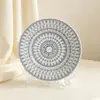 Shunxincai Estilo Europeu 13 polegadas Prato de Jantar Estilo Ocidental Prato de Banquete Estilo Europeu Decoração de Casamento Prato de Vidro Estilo Ins Prato de Frutas