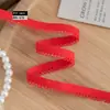 Ventas Directas de Fábrica Cinta de Botón Puntiagudo Microelástica Pequeña de 1.0 cm Rosa Rojo Negro en Stock Cinta para Decoración de Ropa DIY