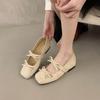 Altura Interior Cabeza Cuadrada Zapatos de Ballet Rosas para Mujer Nuevo Estilo Coreano Moda Estilo Francés Lazo Estilo Hada Zapatos Mary Jane