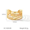 Pulseira de Aço Inoxidável Estilo Ins Europeu e Americano Banhada a Ouro 18K Pulseira Aberta Sem Desbotamento Pulseira de Aço Titânio Pulseira de Alta Qualidade Feminina
