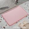 Fabricantes transfronterizos en stock alfombrilla de suelo de forro polar de coral acolchada a rayas para puerta de baño alfombrilla de suelo absorbente alfombrilla antideslizante para baño