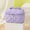 Bolsa de cosméticos de cor sólida transfronteiriça conjunto de três peças de mão de alto valor bolsa de lavagem de plumas grande capacidade bolsa de armazenamento portátil à prova d'água