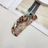Placa de Acetato Naranja Personalizada Nueva de Comercio Exterior Transfronteriza Peine para el Cabello de Niña Coreana Accesorios para la Cabeza Peine Portátil de Recuerdo para Mujeres