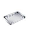Plato Cuadrado de Acero Inoxidable Bandeja Plato de Cena Plato para Barbacoa Plato de Arroz Plato de Hierro Plato para Cocinar al Vapor Rectangular Hogar Comercial Puesto