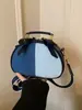Bolso Cruzado Color Block Estilo Nuevo Primavera/Verano 2026 Bolso de Mano Simple de Mezclilla Bolso de Hombro Moderno Chic