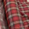 Tecido Xadrez Sarja, Material Xadrez Tingido no Fio, Tecido Xadrez de Poliéster com Elastano, Tecido Decorativo para Bolsas, Roupas, Acessórios para Pets