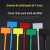 Atacadores de Cabo de Nylon Coloridos para Sinalização por Atacado Marcadores de Cabo Anti-Furto Etiquetas de Cabo de Marcação Laços de Cabo de Plástico para Agrupar Fecho Laços de Cabo para Agrupar