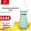Cesta de Peixe Pequena Dobrável Portátil Equipamento de Pesca Proteção de Peixe Rede de Pesca Simples com Borda Venda por Atacado Casual Bolso de Rede Grande, Médio e Pequeno