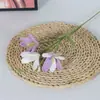 Flor de Lana de Orquídea de Viento y Lluvia Tejida a Mano Ramo Terminado Flor de Lana Tejida a Crochet Flor Artificial Adornos Decorativos Creativos para el Hogar