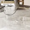 Balde d'água transparente, bacia, concha d'água, conjunto de balde e bacia de plástico, conjunto de três peças para banho de estudante de dormitório, uso doméstico, luxo leve