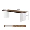 Escritorio colgante acrílico de madera maciza antigua Mesa de comedor de doble uso Madera de fresno Sala de estar Mesa larga Mesa de tablero grande