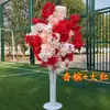 Nuevo Estilo Caída de Nieve Flor de Cerezo Centro de Mesa Flor de Hierro Arte Ceremonia de Inauguración Pasarela Cesta de Flores Mesa de Postres Accesorios de Boda Decoración de Boda