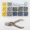 Amazon 240 Juegos Remaches Metálicos Doble Cara de Cuatro Colores Remaches de Presión Doble Cara Martillado Set para Decoración de Artículos de Cuero DIY Remaches Madre-Hijo