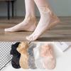 Calcetines para Mujer Delgados de Verano con Encaje Encaje Antideslizantes y Transpirables Absorción de Sudor Base de Algodón Calcetines de Verano Nuevo Estilo
