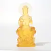 Venda Direta de Fábrica Guanyin 2 Estátua de Buda de Vidro Guanyin de Cristal Guanyin de Vidro Guanyin de Vidro Amarelo