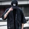 2022 Verano Nuevo Bata Taoísta de Manga Corta para Hombre Estilo Chino Holgada Estilo Japonés Manga Siete Kimono para Hombre Camisa Chaqueta