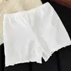 Shorts de Segurança para Mulheres, Calcinhas Anti-Exposição 100% Algodão, Novos Shorts Finos de Verão 2026, Calcinhas Florais Brancas