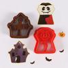 Molde de plástico para galletas de la serie All Saints, molde de plástico para galletas con forma de calavera de calabaza, molde de galletas de dibujos animados de Halloween