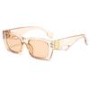 2024 Gafas de Sol Adelgazantes para Cara Cuadrada Redonda Gafas de Sol para Sombra Cara Simple Estilo Coreano Ins Celebridad de Internet Mismo Estilo Montura Negra Gafas de Sol Té