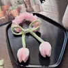 Diadema Coreana de Tul de Tulipán Fresca y Dulce para Niñas, Goma para el Cabello de Flor Linda y Hermosa, Cuerda para el Cabello de Bola para Niños