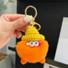 Llavero de haba pequeña de pelo sintético colgante de felpa hecho a mano llavero de alto valor de color llavero diy regalo de nicho elfo