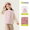 Chaleco con Forro de Polar para Niñas Dudu, Chaleco Cálido de Invierno para Niños, Prenda Superior de Invierno para Bebés, Ropa Moderna y Linda para Niñas