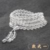 Pulsera de Cristal Blanco de Mano para Pareja Multi-Círculo Cuentas de Rosario Cuentas de Buda Cristal Blanco Natural Pulsera de 108 Piedras Original