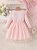 Comercio Exterior Vestidos Personalizados para Niñas Moda Primavera y Otoño 2026 Elegante Vestido de Princesa Vestido de Malla de Copo de Nieve para Niños