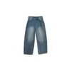 Yuyi 2026 Chegada Nova Outono Casual do Dia a Dia Versátil Calça Jeans Azul Denim Longa para o Trabalho LQ1554