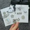 Zuecos Plateados Vintage de Diamantes Completos con Forma de Planeta Gato Charms de Zapato Acrílicos Accesorios DIY Dibujos Animados