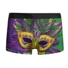 Nova Máscara de Carnaval Impressa em 3D Europeia e Americana Transfronteiriça Roupa Íntima Masculina Boxer de Seda de Leite Respirável Calções de Natação