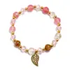 Joias de e-commerce transfronteiriço pulseira de contas coloridas cristal moda simples pulseira elástica pequena fresca pulseira de menina pulseira