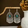 Aretes colgantes de moda huecos para mujer de estilo exótico europeo y americano transfronterizo, retro, literario, clásico y digno, con gancho para la oreja que combinan con todo