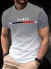 Camiseta Casual Masculina de Manga Curta, Cor Listrada, Impressão Digital 3D, Tamanho Grande, Comércio Exterior Transfronteiriço, Europeia e Americana, Confortável e Solta
