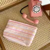 Bolsa de maquillaje tipo burbuja estilo Ins, bolsa de almacenamiento plisada para niñas, bolsa de almacenamiento portátil para cuidado de la piel y artículos varios, bolso de mano para mujer