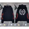 Moletom Chrome Hearts Novo 2025 Transfronteiriço com Design de Cruz, Casaco com Zíper Unissex Casual de Caimento Solto